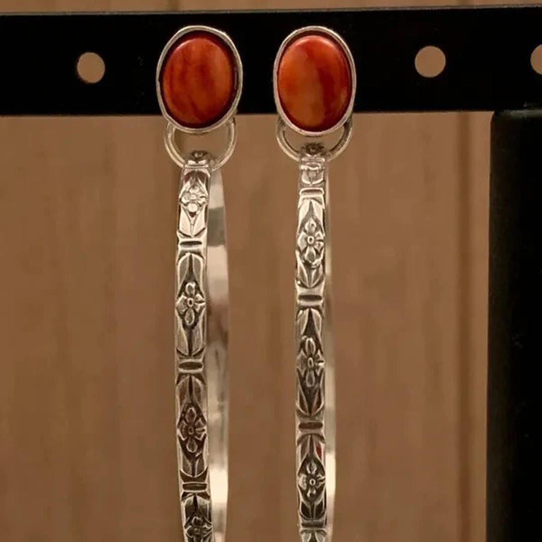 Brincos Vintage Onyx Boho Chic