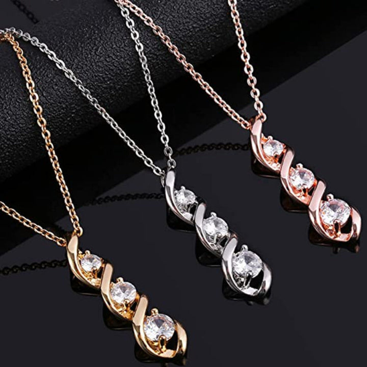 Colar de Zircônia Infinito em Ouro Branco