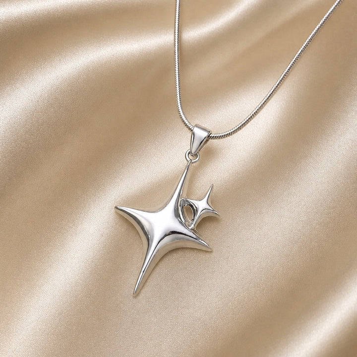 Colar Estrela do Norte em Ouro Branco