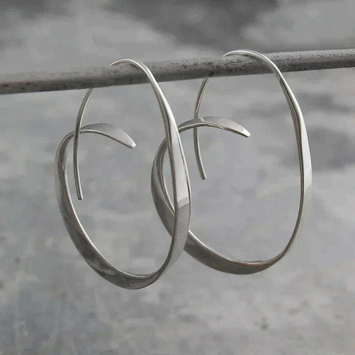 Brincos Pendentes em Espiral Aberta