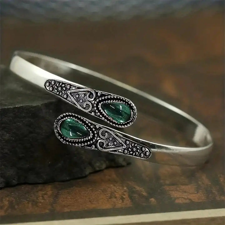 Pulseira de Imitação de Pedra Inlay em Estilo Étnico