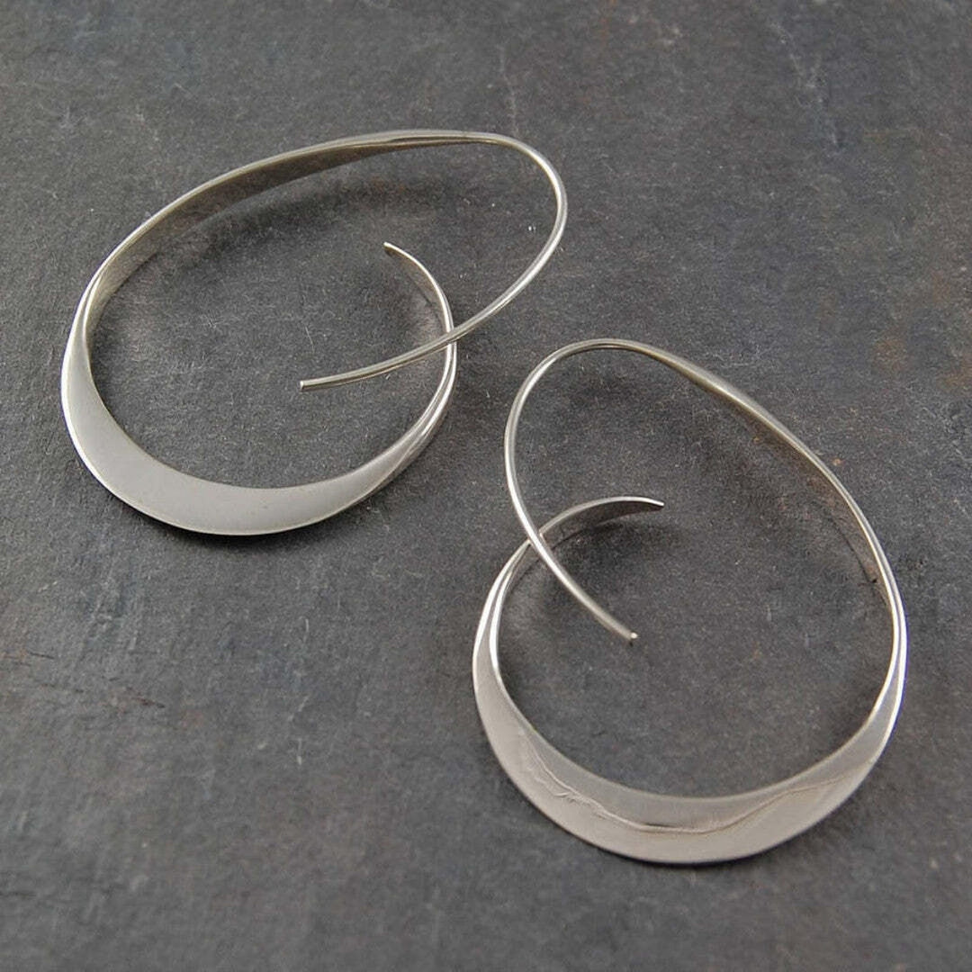 Brincos Pendentes em Espiral Aberta
