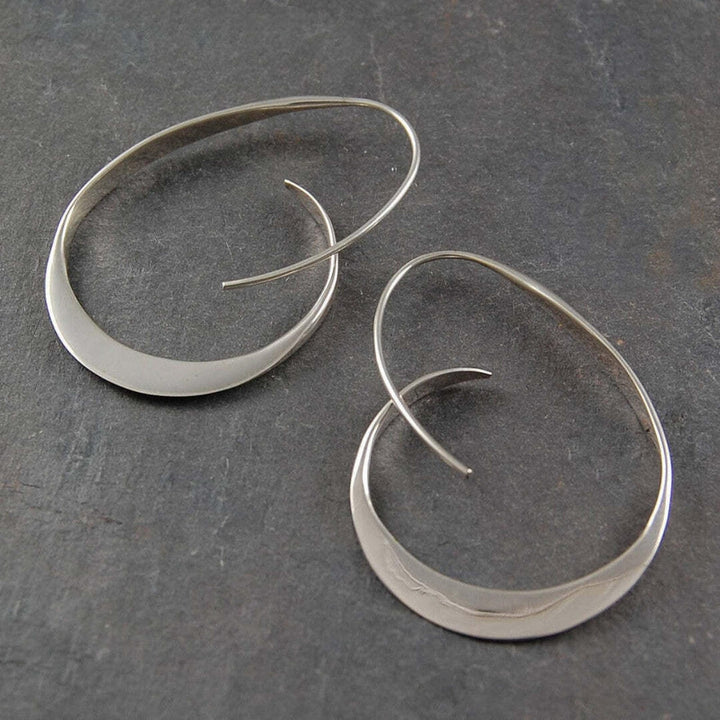 Brincos Pendentes em Espiral Aberta