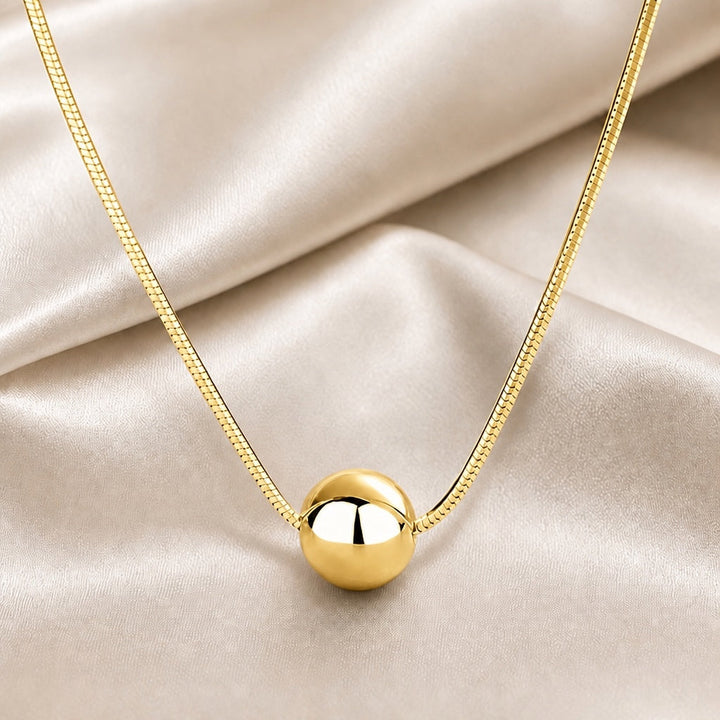 Colar Beadball em Ouro Branco