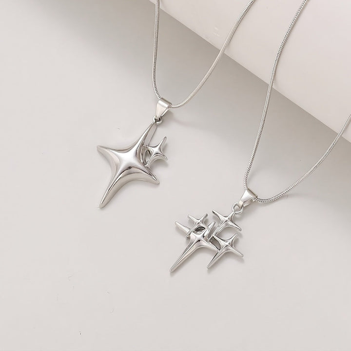 Colar Estrela do Norte em Ouro Branco