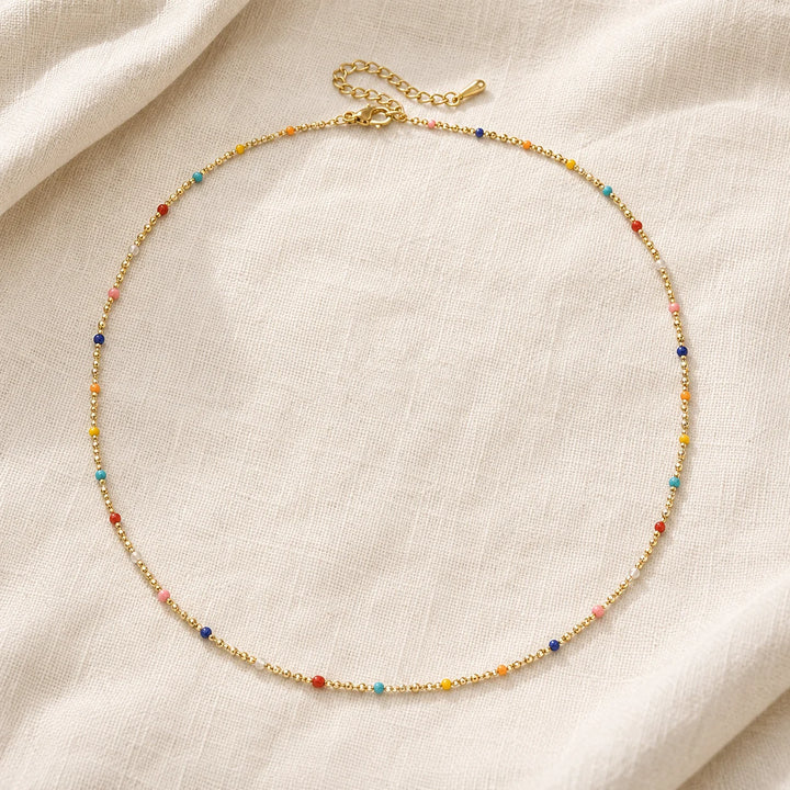 Colar Choker Delicado Colorido