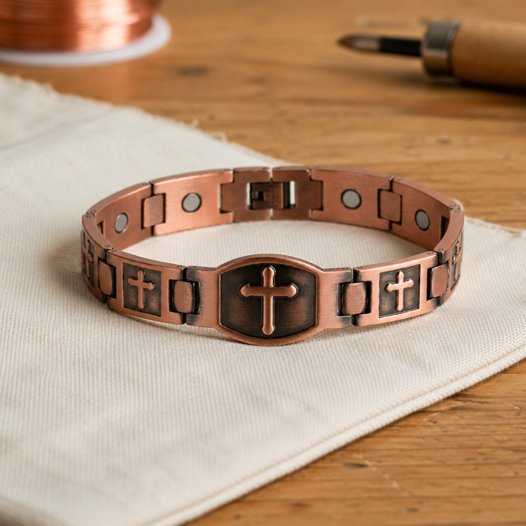 Pulseira de Cobre Cruzada