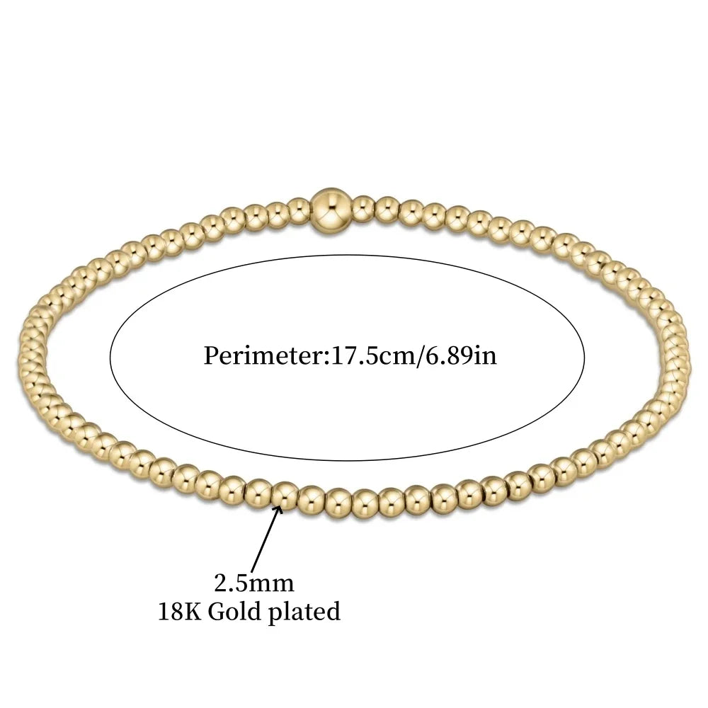 Pulseira de Contas de Turquesa em Ouro 18K Chic