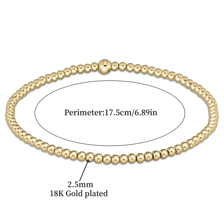 Pulseira de Contas de Turquesa em Ouro 18K Chic