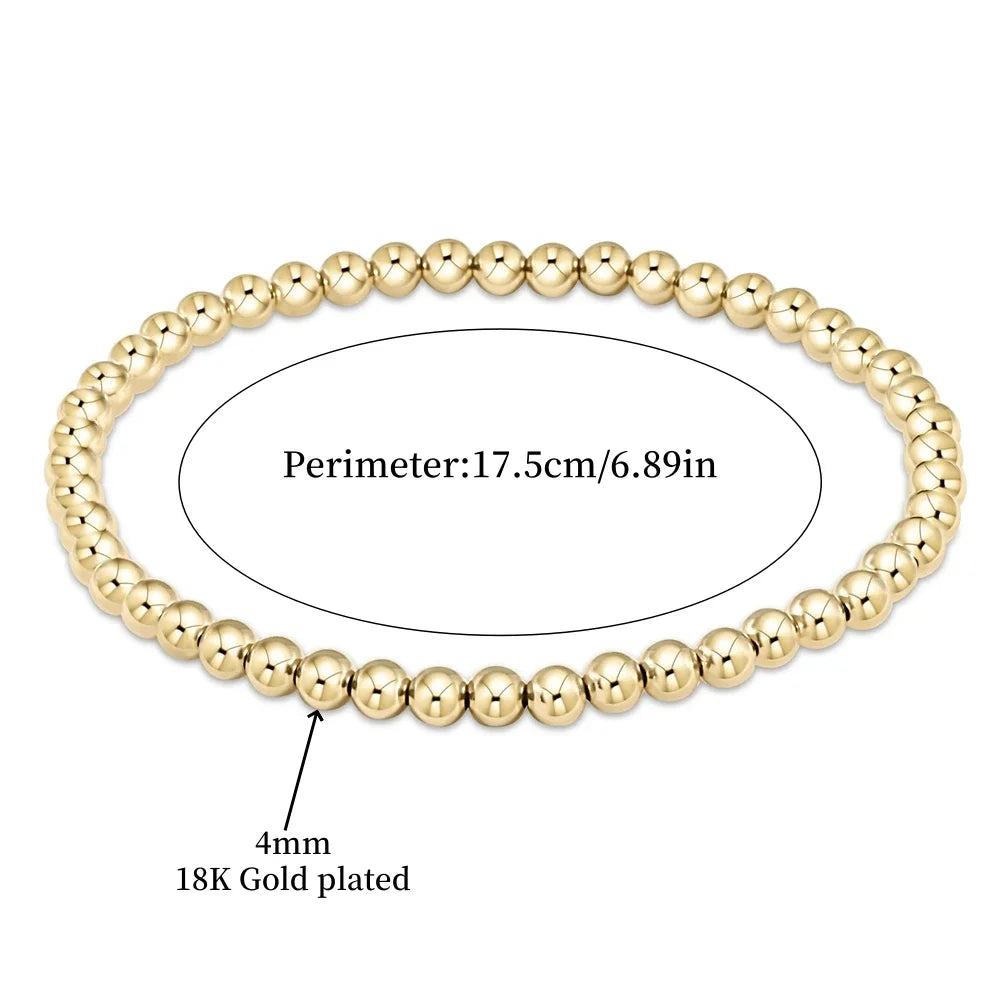 Pulseira de Contas de Turquesa em Ouro 18K Chic