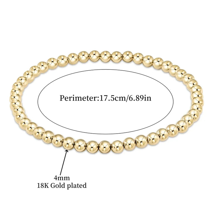 Pulseira de Contas de Turquesa em Ouro 18K Chic