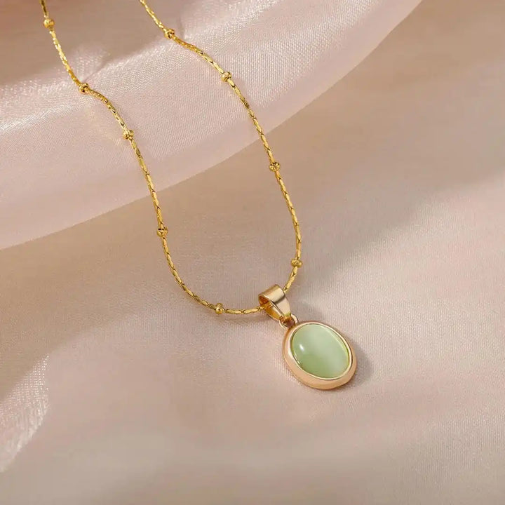 Colar de Ouro Opal Radiance