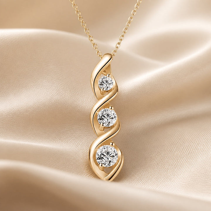 Colar de Zircônia Infinito em Ouro Branco
