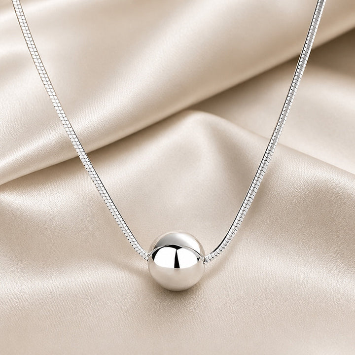 Colar Beadball em Ouro Branco