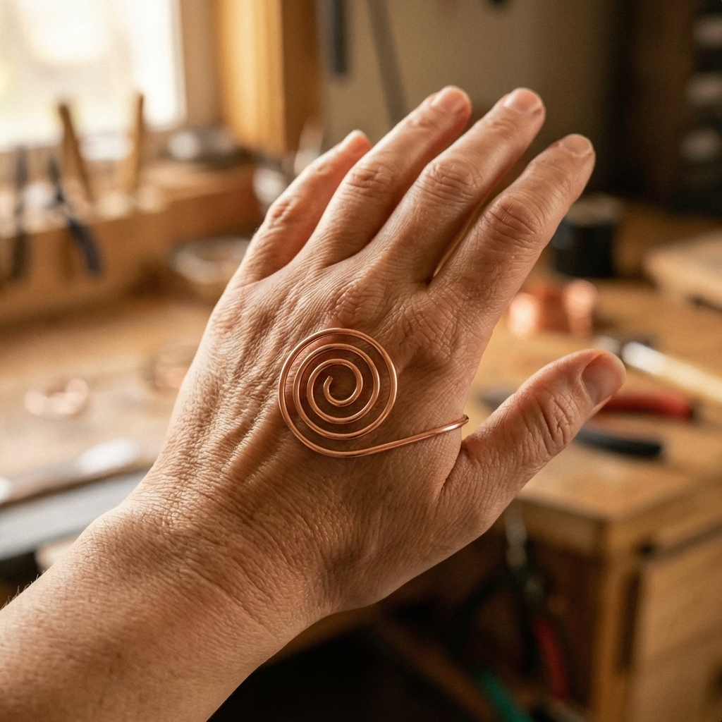 Espiral de Mão em Cobre