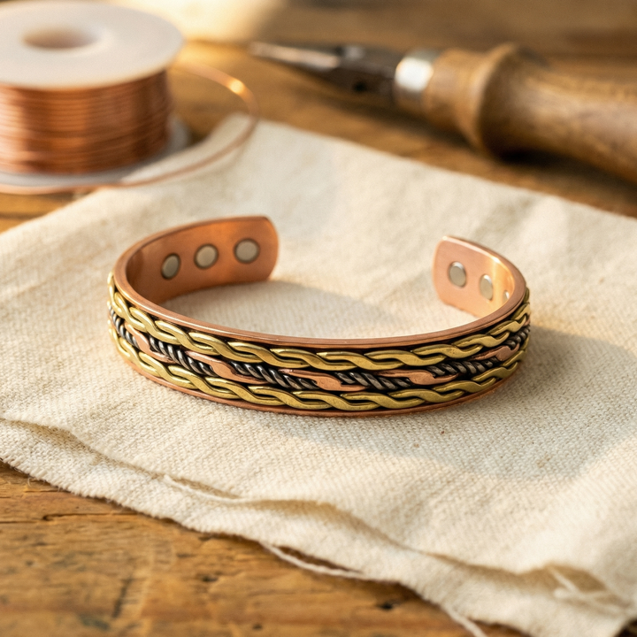 Pulseira de Cobre Trançada