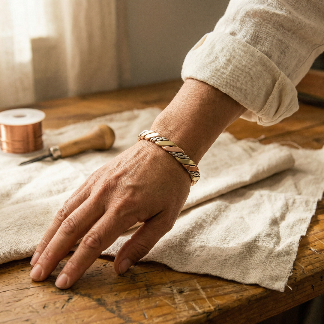 Pulseira de Cobre em Pedra