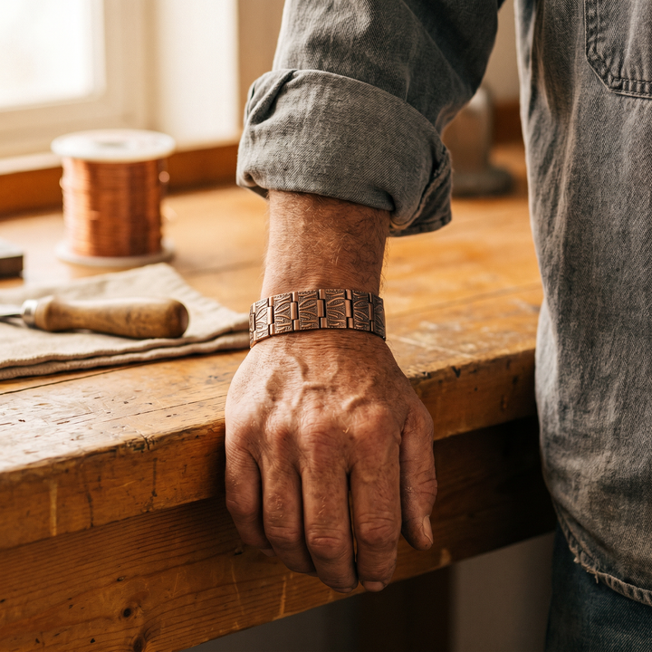 Bracelete de Cobre Grit para Homens