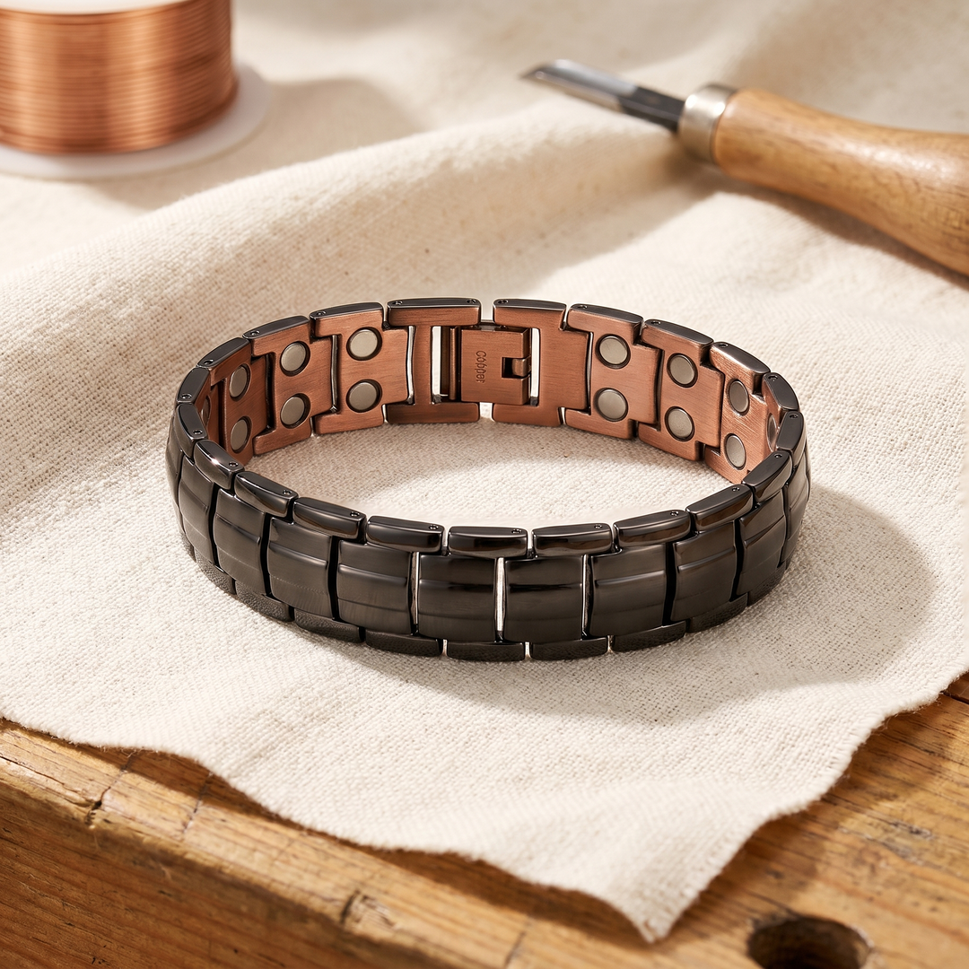 Pulseira de Cobre para Homem em Ocre