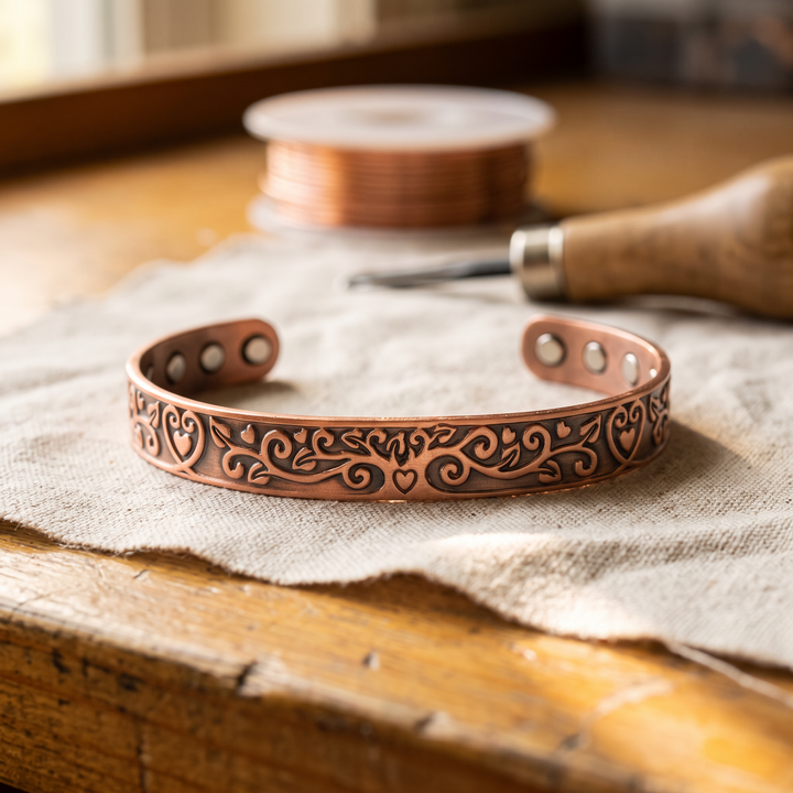 Pulseira de Cobre Flora