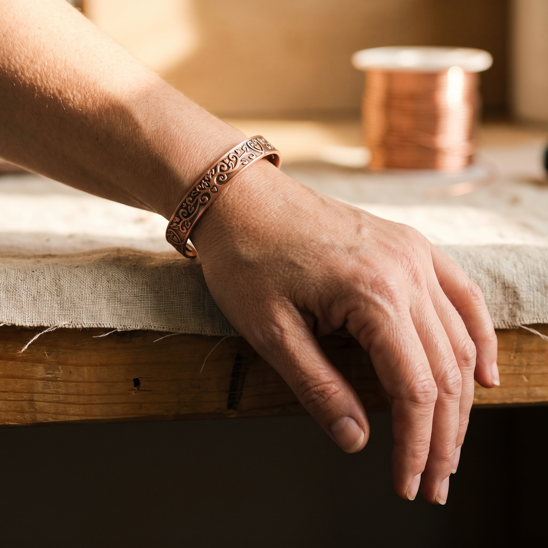 Pulseira de Cobre Flora