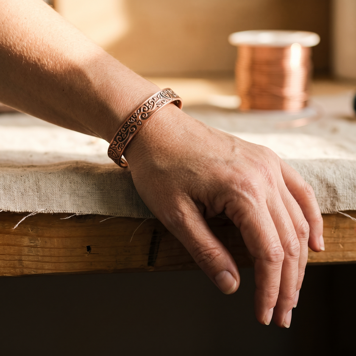 Pulseira de Cobre Flora