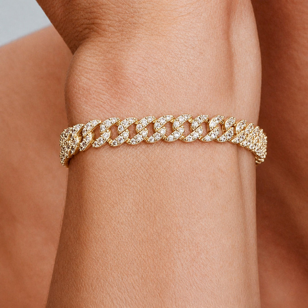 Pulseira Pave Cuban Shine