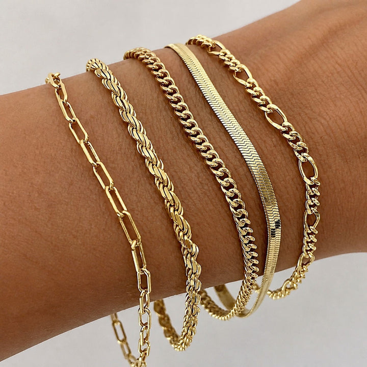 Conjunto de Pulseiras em Camadas Essenciais