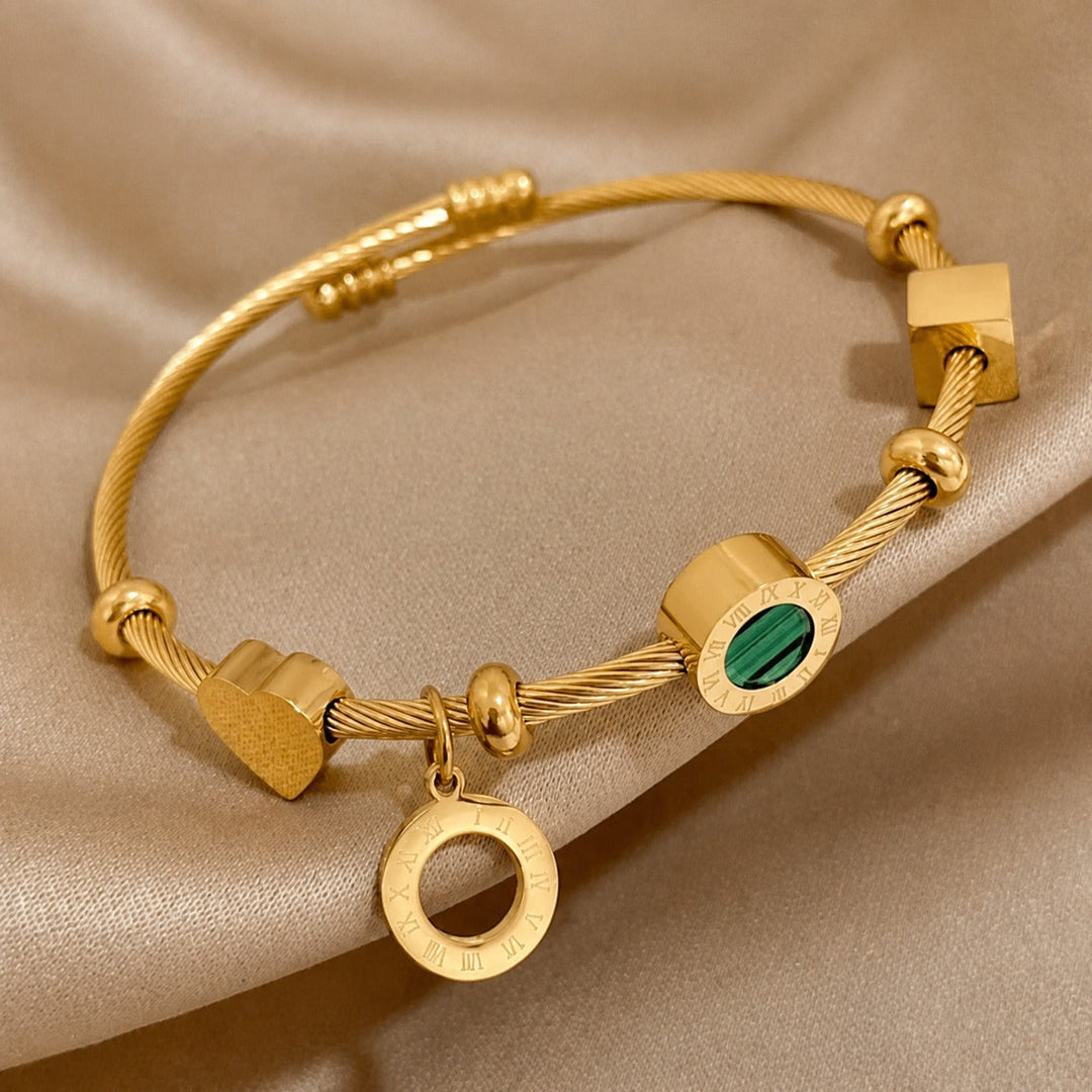 Pulseira de Luxo Golden Emerance