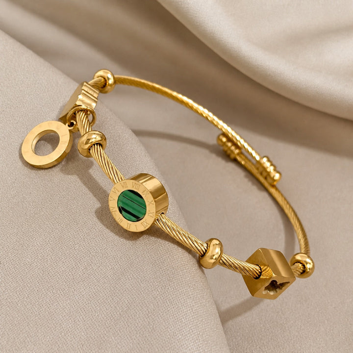 Pulseira de Luxo Golden Emerance